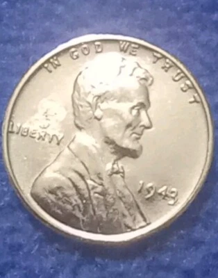 1943 steel wheat penny ERROR Small 3 In Date and Zinc Smuged Over Liberty MS App - Image 1 of 4