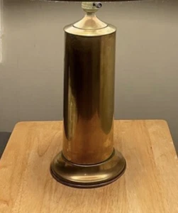 Vintage Brass Artillery Shell Lamp WWII Mortar Casing Column Military Trench War - Picture 1 of 13