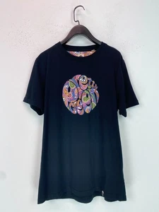 Pretty Green Black Paisley Logo Tee Crew Neck Short Sleeve Mod Style M - Picture 1 of 7