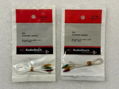 2 Paquetes Radio Shack Mini Lámparas de Colores (Rojo, Amarillo, Verde) 6V, 60mA. 272-1098 Foto 1 de 3