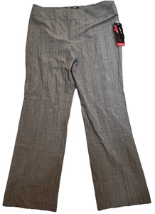 Style & Co. Women's Straight Leg Dress Pants Size 18 Dove Plaid Stretch Work NWT - Picture 1 of 9