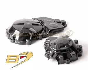 BMW 2020+ S1000RR Carbon Fiber Right + Left Engine Clutch Cover Fairing Twill - Picture 1 of 2