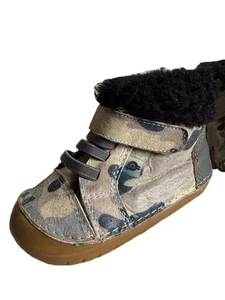 OLD SOLES Baby Gondola Pave Leather Shoe Sz 20 US 4 Grey Camo Unisex Walkers - Picture 1 of 18