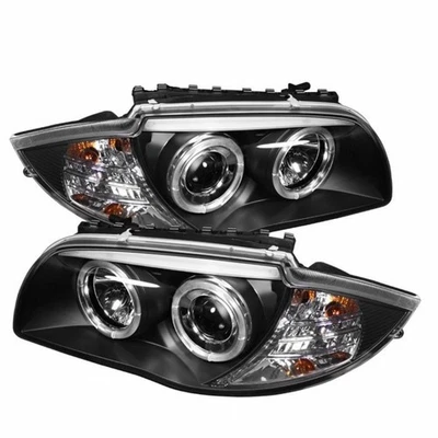 Par de faros proyectores Spyder para BMW Serie 1 M 2011 | LED negro halo Foto 1 de 3