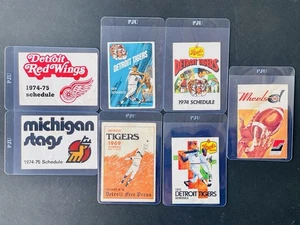 1969 1971 1972 1974 Detroit Tigers Red Wings Ruedas Ciervos MLB NHL WFL Calendario 7 - Imagen 1 de 24