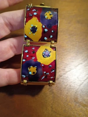 Enamel Bracelet Mid Century Modern Vintage Copper Modernist Artisan Retro MCM - Image 1 of 4