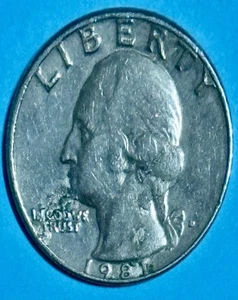 1981-D WASHINGTON ๐บ๐ธ QUARTER W/ ERROR FILLED IN D MINT MARK #112 - Picture 1 of 12
