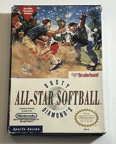 Dusty Diamond's All-Star Softball (Nintendo NES 1990) Cart & Box Only