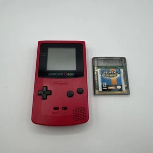 Nintendo Game Boy Color Berry Red Handheld Console w/Tony Hawk Tested Workingeb - Picture 1 of 10