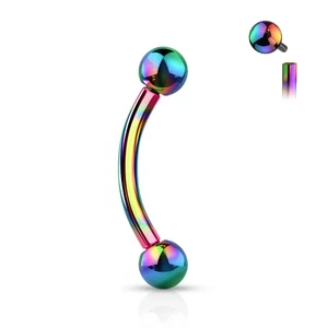 Piercing Eyebrow Arch Titanium Astm F136 Rainbow Internal Thread - Imagen 1 de 1