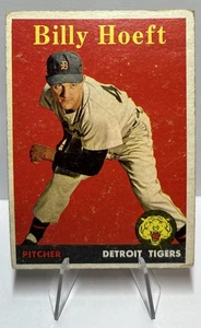 BILLY HOEFT 1958 TOPPS #13 TIGERS YELLOW LETTERS RARE! Sehr guter Zustand ohne Knicke - Bild 1 von 2