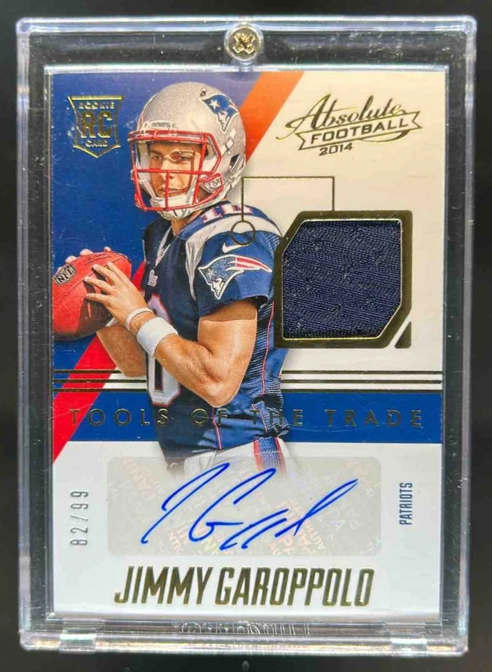 2014 Absolute Jimmy Garoppolo Tools of the Trade Rookie RC Jersey Auto #82/99 - Image 1 of 2