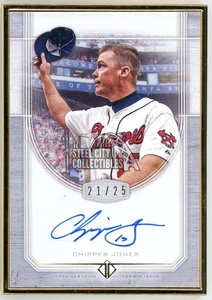 Chipper Jones 2017 Topps Certified Gold Frame Autograph Card #TCA-CJ 21/25 - Picture 1 of 2