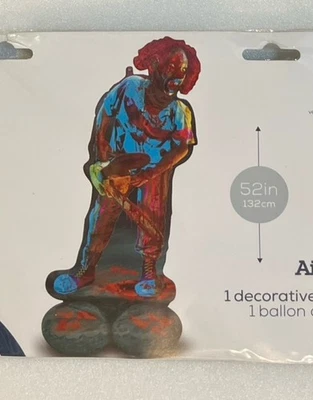 Globo AirLoonz Killer Clown 52 pulgadas de alto sin helio requerido horror Halloween Foto 1 de 4