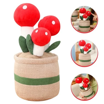 Flurry Mushroom Bonsai Model Tiny Potted Plant Ornament Miniature Bonsai Decor - Image 1 of 4