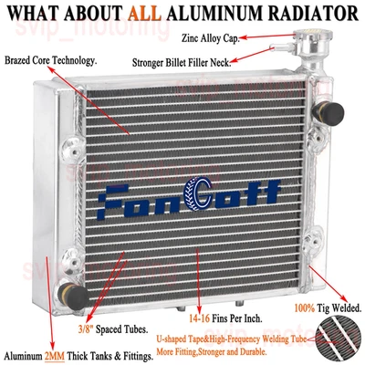 For 2006-2014 07 08 09 2013 Can-Am Outlander 500 650 800 4x4 Aluminum Radiator Foto 1 de 4