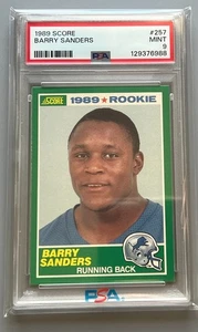 1989 Score Barry Sanders #257 PSA 9 Mint Rookie Card RC - Bild 1 von 2