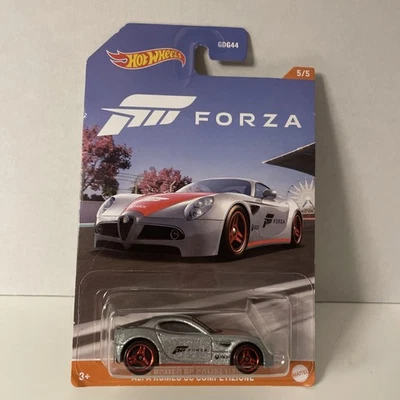 HOT WHEELS FORZA ALFA ROMEO 8C COMPETIZIONE 5/5 plata fundido a presión 1/64 Foto 1 de 4