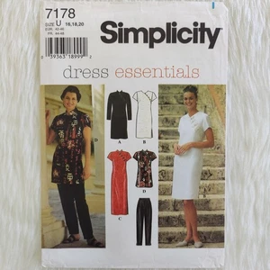 Simplicity 7178 Sewing Pattern, Size: 16-20 * Dress, Tunic, Pants. Asymmetrical - Picture 1 of 3