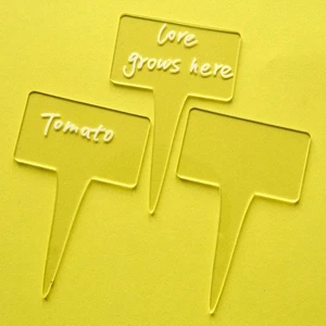 Set etichette per piante tipo T con pennarello etichette acriliche ecologiche pe - Picture 1 of 12