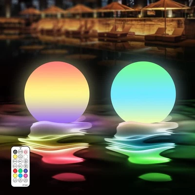 Rechargeable Floating Pool Light Ball, 3-Inch LED Orb Lamp, RGB Color Changin... - Image 1 of 4