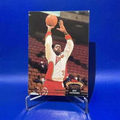 1992-93 Topps Stadium Club #336 Jeff Sanders Atlanta Hawks - Image 1 of 2