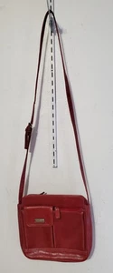 Borsa Rosetti con specchio check portafoglio molte tasche vinile rosso usata - Foto 1 di 12