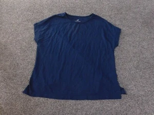 J Jill top Small blue luxe supima relaxed womens tee cotton modal casual - Picture 1 of 9