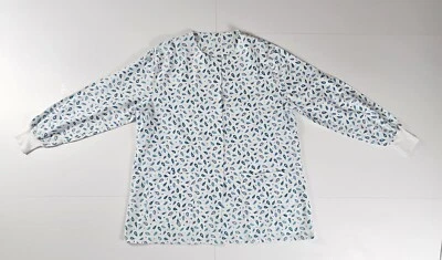 Blusa Médica Para Mujer Pequeña Manga Larga Con Botones Estampado Paisley Enfermera Sin Marca Foto 1 de 4
