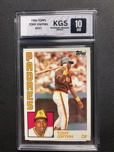 1984 Topps Baseball Card #251 Tony Gwynn KGS 10