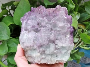1181g Natural purple fluorite on rock mineral specimens - Picture 1 of 12