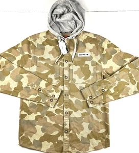 Airwalk Jacket Shacket Camo Hooded Mens Small Button Retro Skater HipHop NWT NEW - Picture 1 of 14