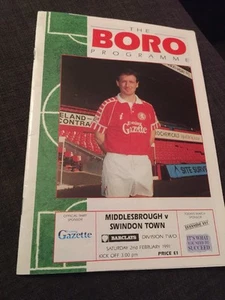 Middlesbrough V Swindon Town 1991 Soccer/football Programme - Picture 1 of 2
