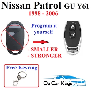 suits NISSAN GU Y61 PATROL KEYLESS ENTRY REMOTE FOB ONLY NO KEY 1998 - 2006 - Picture 1 of 9