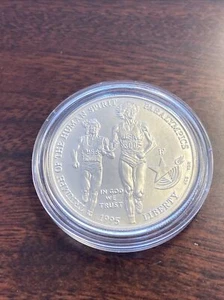 1995 Atlanta Paralympics Blind Runner Commemorative Silver Dollar BU No Box, COA - Picture 1 of 2