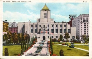 Postkarte White-Border Public Library Los Angeles CA PC906 - Bild 1 von 2