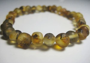 Raw Elegant Green Natural Baltic Amber Bracelet Gemstone !!!  - Picture 1 of 2