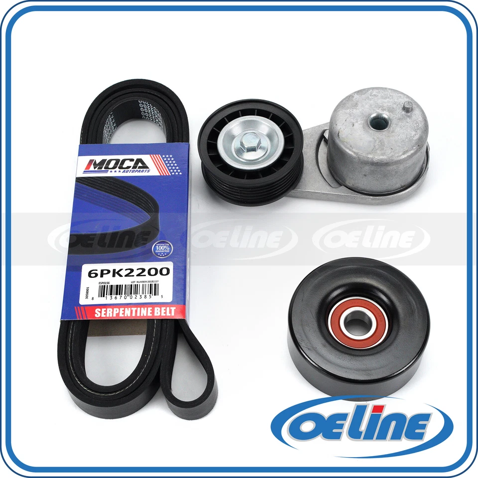 Serpentine Belt Drive Component Kit for 01-11 Ford Explorer Ranger Mazda B4000 - Imagem 1 de 4