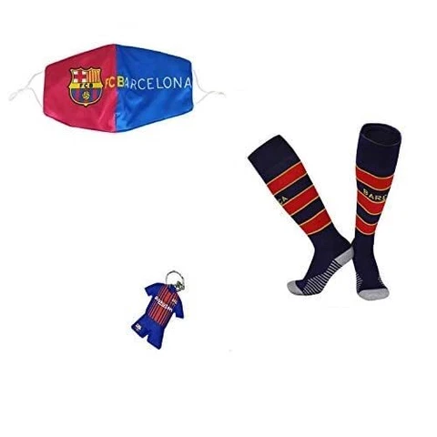 Barcelona Home Youth Soccer Socks Set Keychain Cover