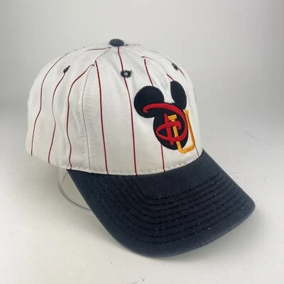 Gorra de béisbol blanca vintage de Mickey Mouse University Walt Disney SnapBack de la década de 1990 Foto 1 de 4