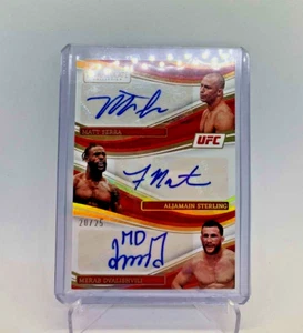 UFC "Merab Dvalishvili Aljamain Sterling Matt Serra" Immaculate Triple Auto /25 - Picture 1 of 3