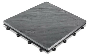 Terrassenfliese Klick Fliesen Balkonfliese Steinfliese aus Travertine & Schiefer - Bild 1 von 4