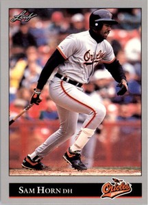 1992 Leaf Baltimore Orioles Baseball Card #219 Sam Horn
