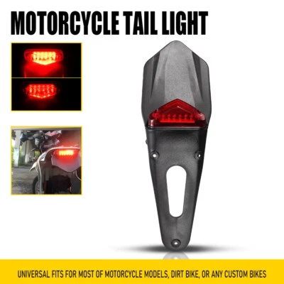 Universal New Enduro Motorbike Number Plate Holder Bracket Tail Tidy Brake Light - Image 1 of 4