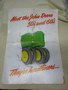 Original Advertisement for the John Deere 50's and 60's Tractors, Large/Colorful - Picture 1 of 7