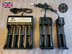 USB 3.7V Li-ion Battery Charger 1/2/4 Slot Charging Hub - Picture 1 of 27