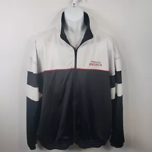 Perry Ellis America Track Jacket Mens XXL Active Full Zip Red Black Logo 2X /R17 - Picture 1 of 10