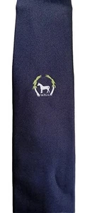 Welsh Pony And Cob Society Embroidered Neck Tie Navy Vntg Sharps Freeman RARE - Picture 1 of 12
