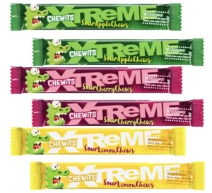 Chewits Xtreme 6x extrem kaut (Sauerapfel, Kirsche, Zitrone 34g) - Bild 1 von 11