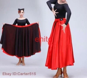 Para mujeres Latino Paso Doble Capa Disfraz Vestido de Baile Faldas Salón Faldas Nuevo - Imagen 1 de 11